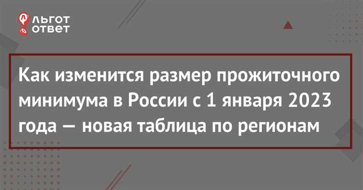 Прожиточный минимум для трудоспособного населения