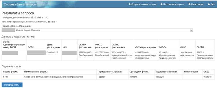 Как заполнить отчетность по ИНН на сайте РосСтата?